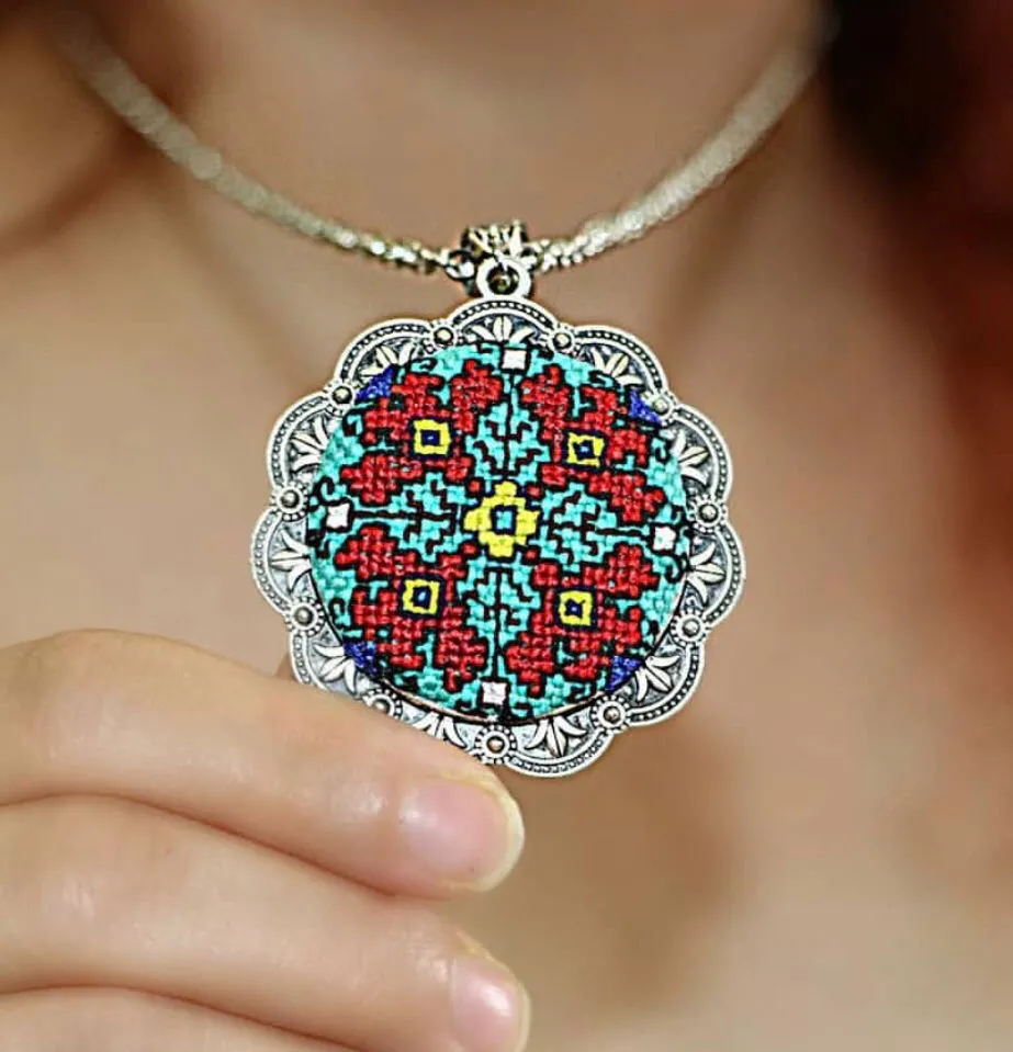 Needlework necklace